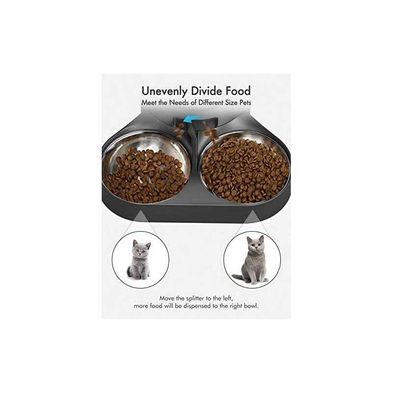 Automatic Pet Food Splitter with Stainless Steel Bowls V69621
