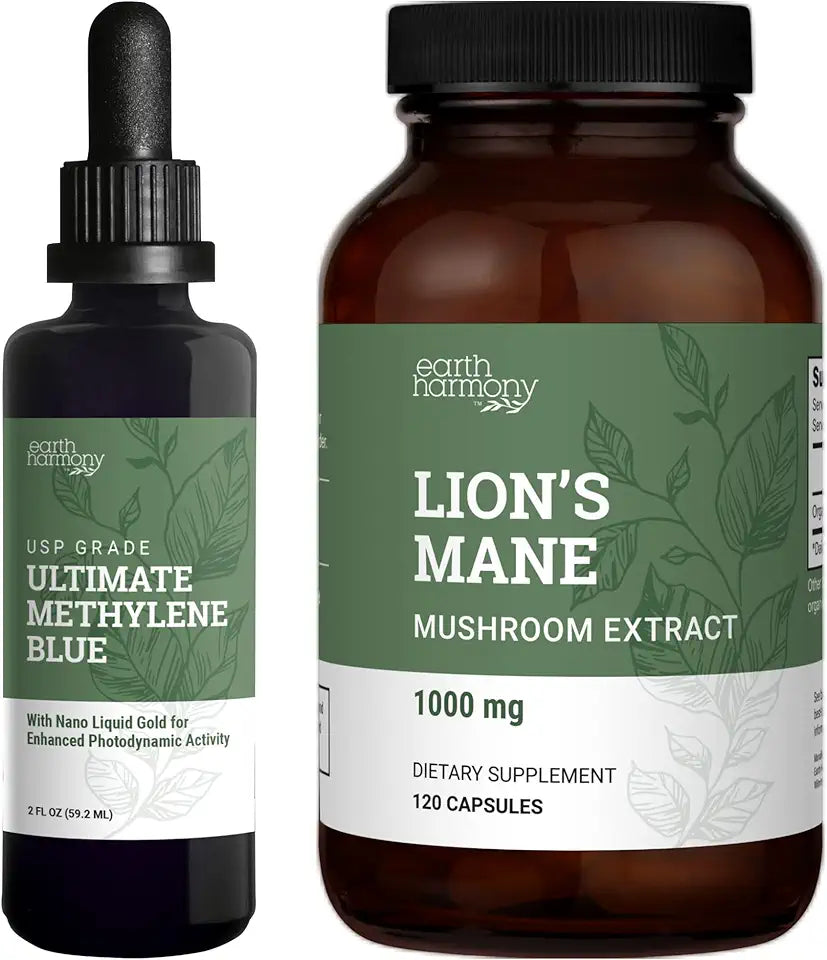 Methylene Blue & Lion's Mane 2 Fl Oz & 120 Capsules W9464