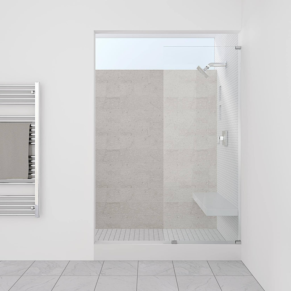 Chrome Frameless Fixed Glass Shower Panel B770792