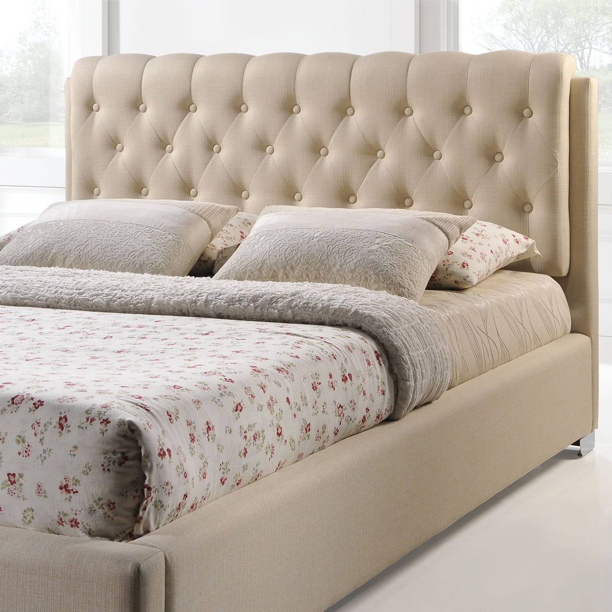 Queen Fabric Bed G365
