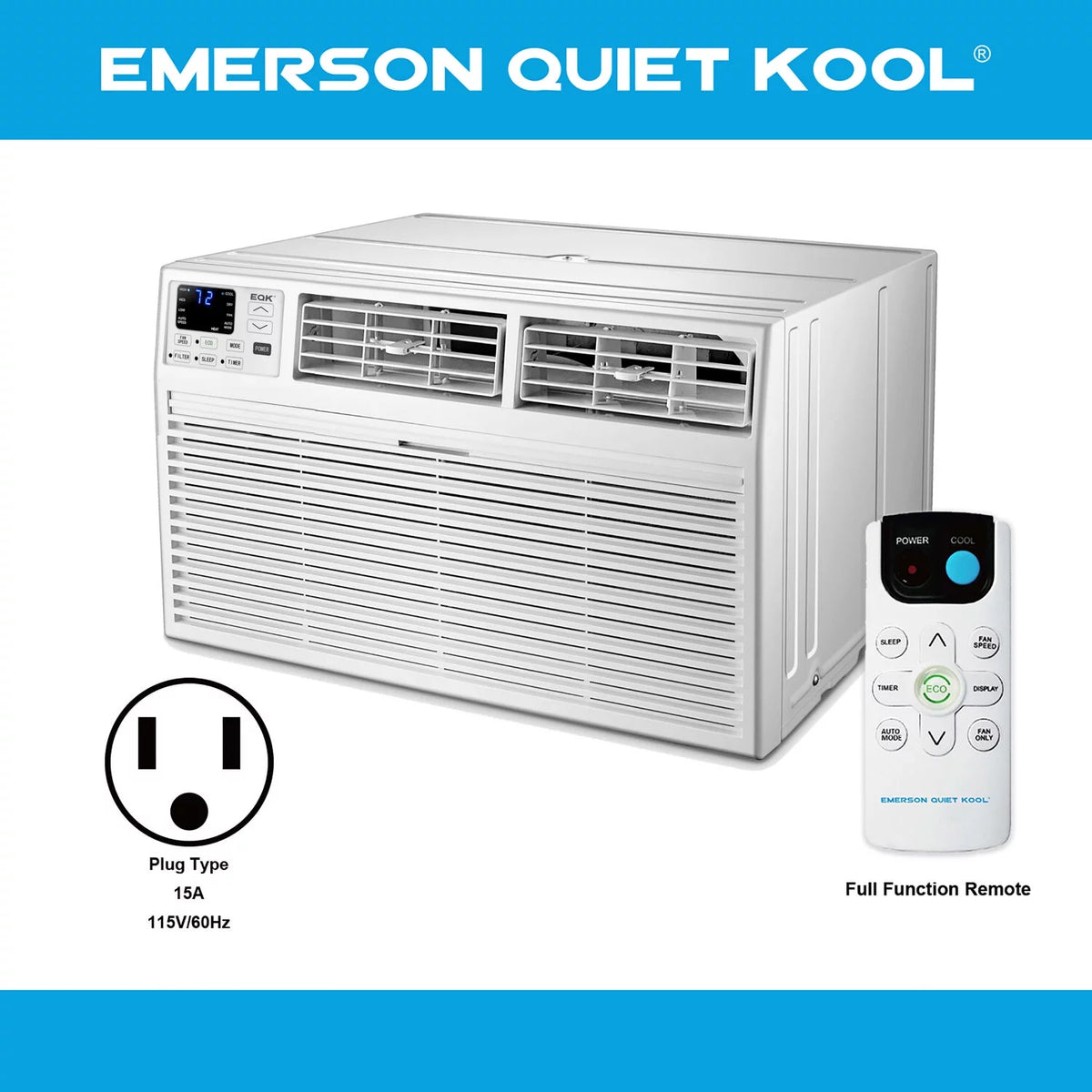 8,000 BTU Through-the-Wall Air Conditioner with Remote, White H694