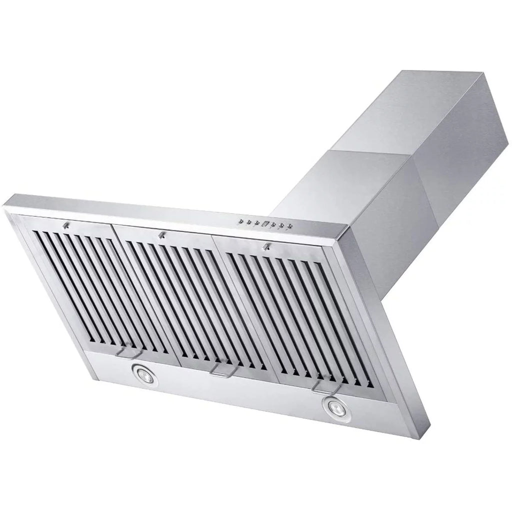 36" Wall Mount Ductless Range Hood with LED Lights Stainless Steel Z605