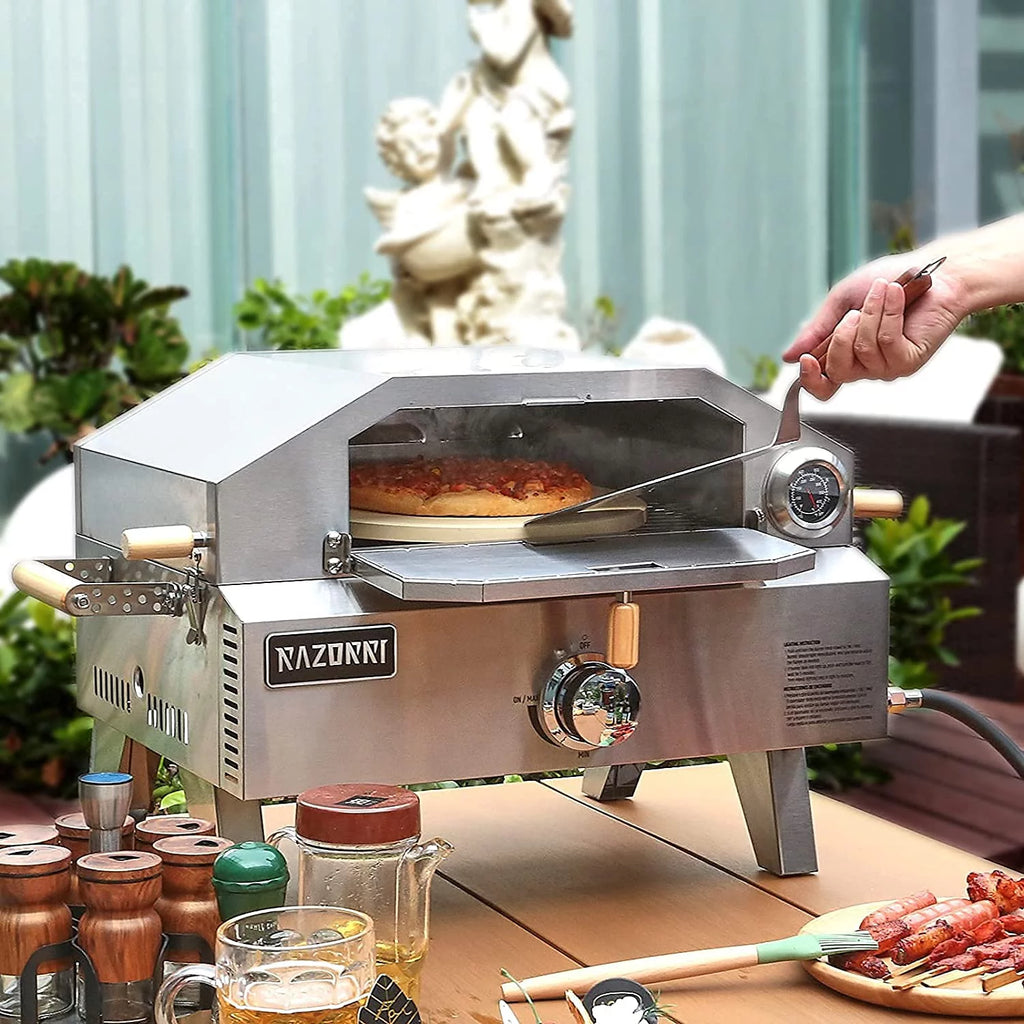 Portable Propane Pizza Oven and Pizza Maker, Stainless Steel N35510
