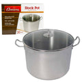 Polished Stainless Steel Stock Pot 20 Quart E491