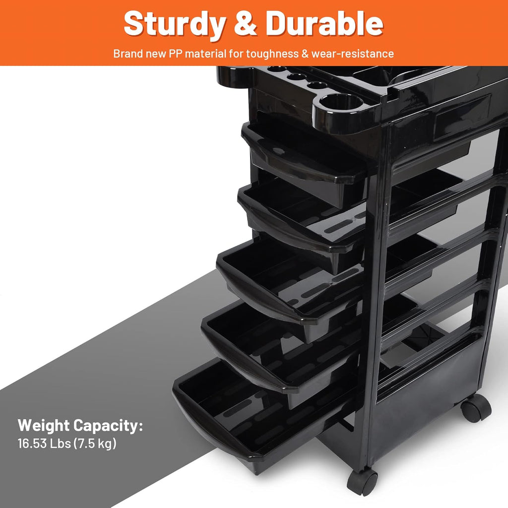 Salon SPA Trolley Storage Cart with 5 Drawers C82076