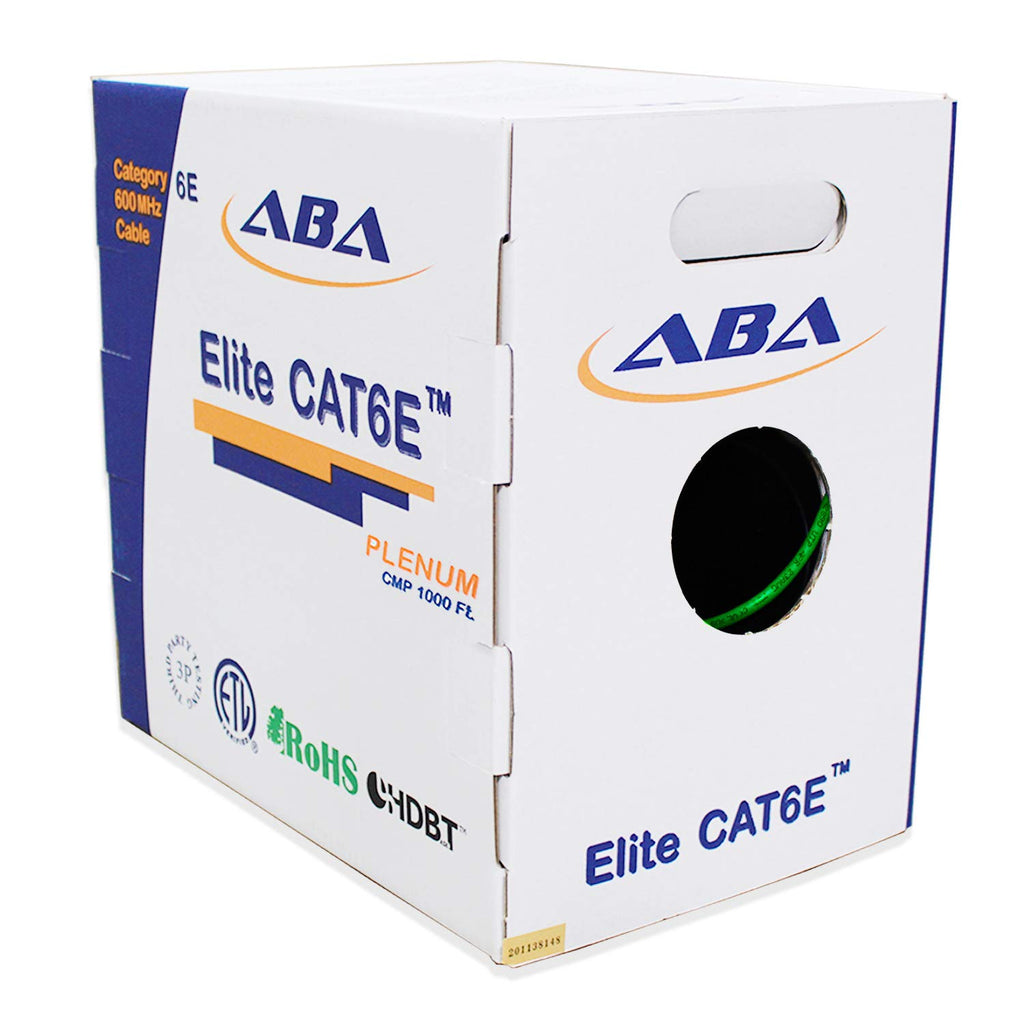 Cat6e Plenum 23AWG UTP 1000 Feet Solid Pure Copper Cable M882447