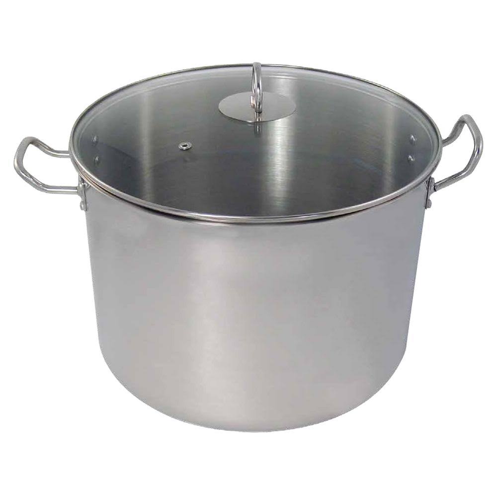 Polished Stainless Steel Stock Pot 20 Quart E491