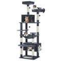 53.5 Inches Pink Cat Tree with Hammocks and Scratching Posts Z2066