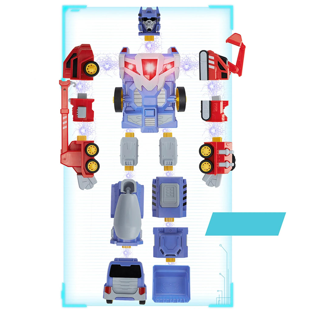 5-in-1 Construction Vehicles Transform Robot Kids Toys E707555