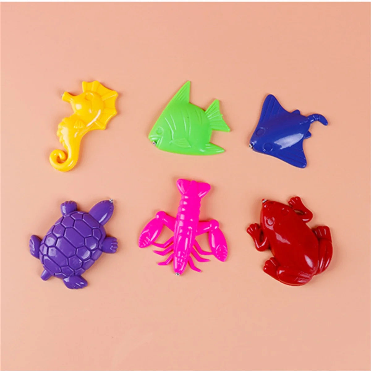 7Pcs Magnetic Fishing Toys Set with Fishing Rod D420445