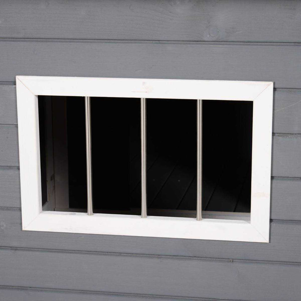 Wood Large Dog House Elevated Pet Shelter with Porch Deck V144