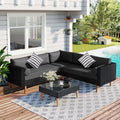 4 Pieces All-Weather Wicker Patio Sofa Set D273409