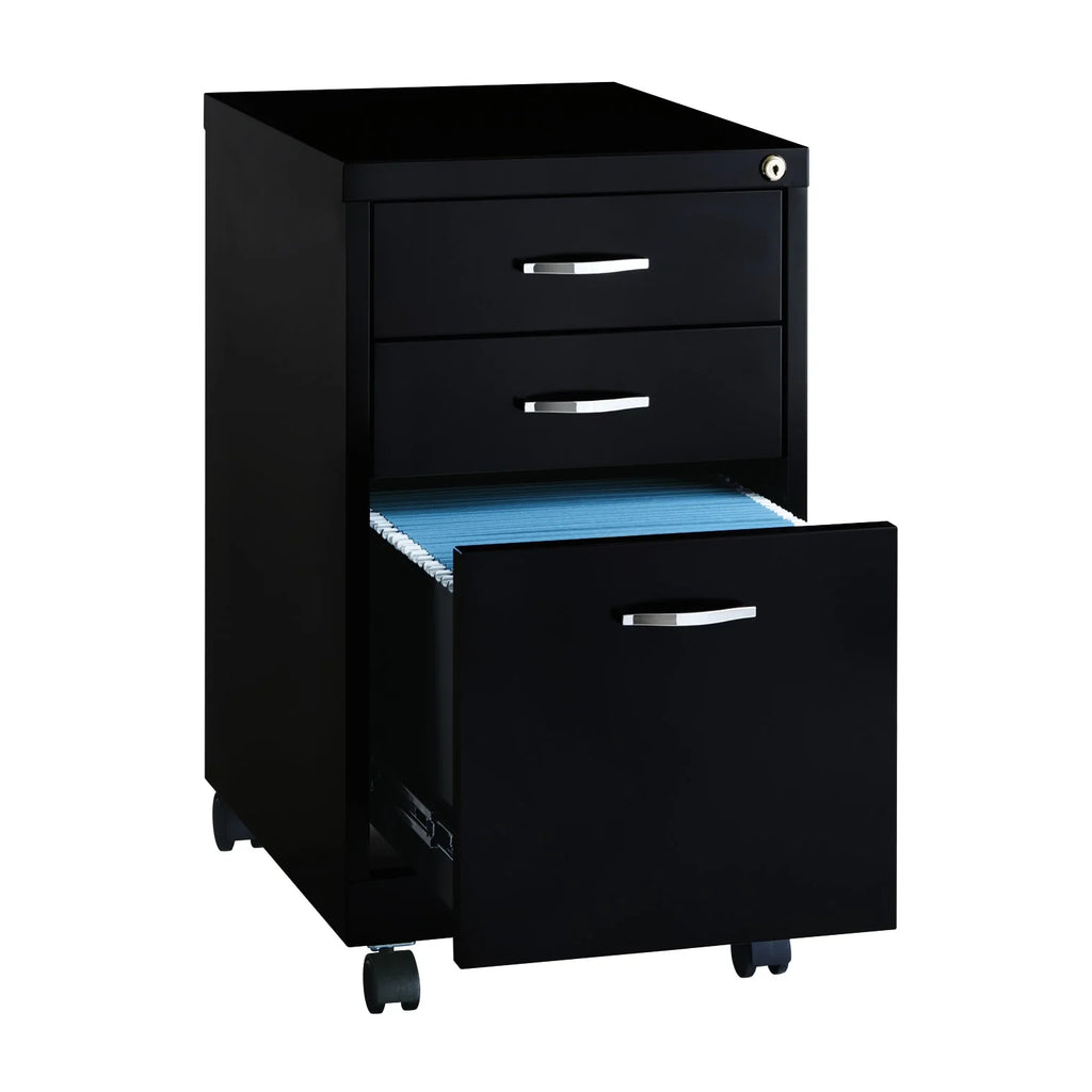 Black 3-Drawer Mobile File Cabinet R198
