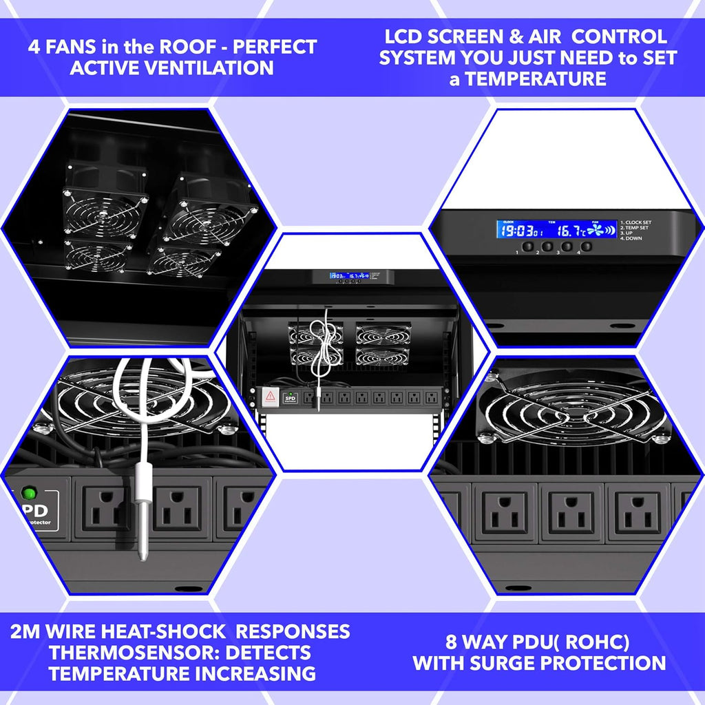 22 U Free Standing Network Rack Cabinet N9135