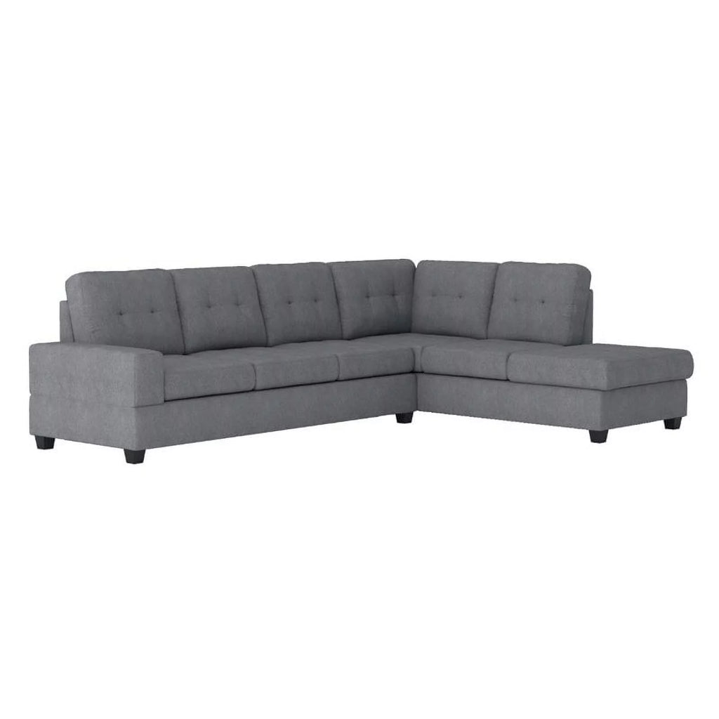 Dark Gray Microfiber Sectional Sofa R5618