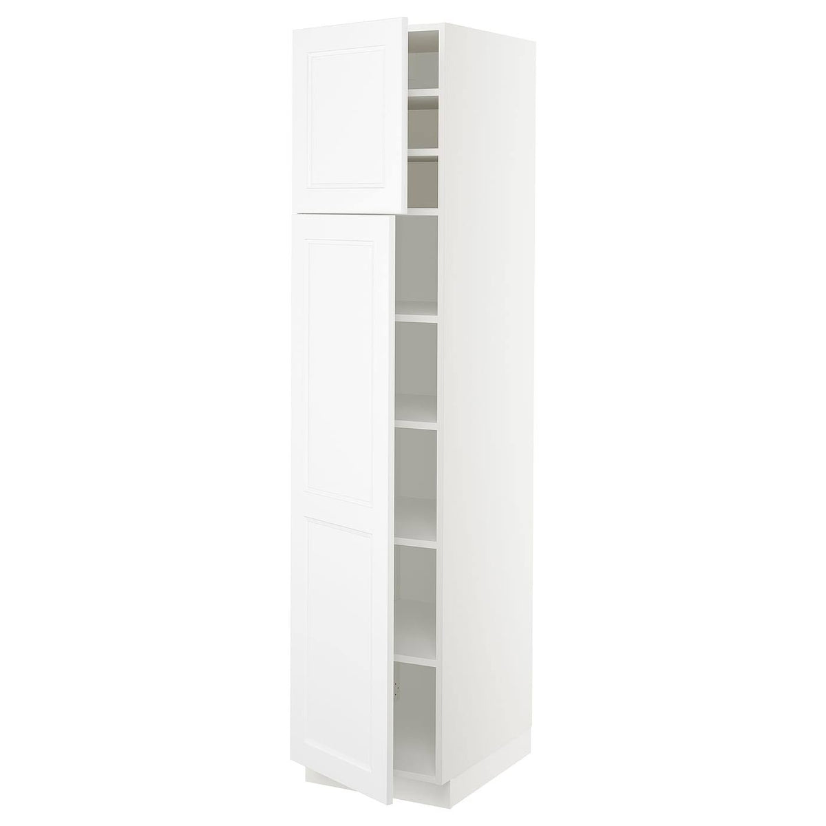 White High Cabinet with Shelves and 2 Doors B8398