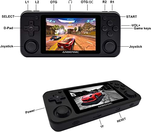 RG351P Black Handheld Game Console C1337