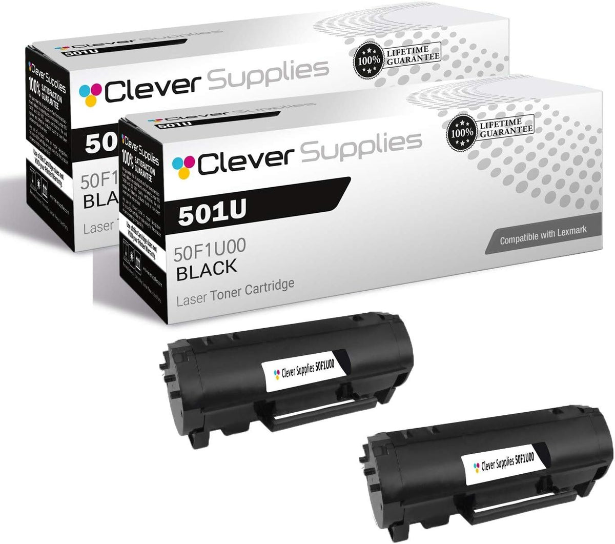 Compatible Black Toner Cartridge 2 Pack Q25626