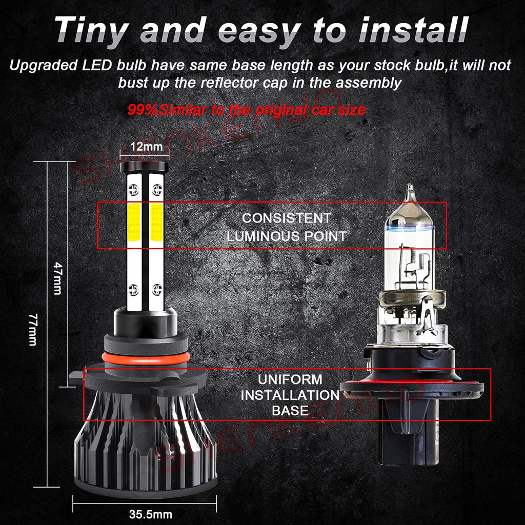 9005 H11 LED Headlight Bulbs 6x Bulbs Combo X742997