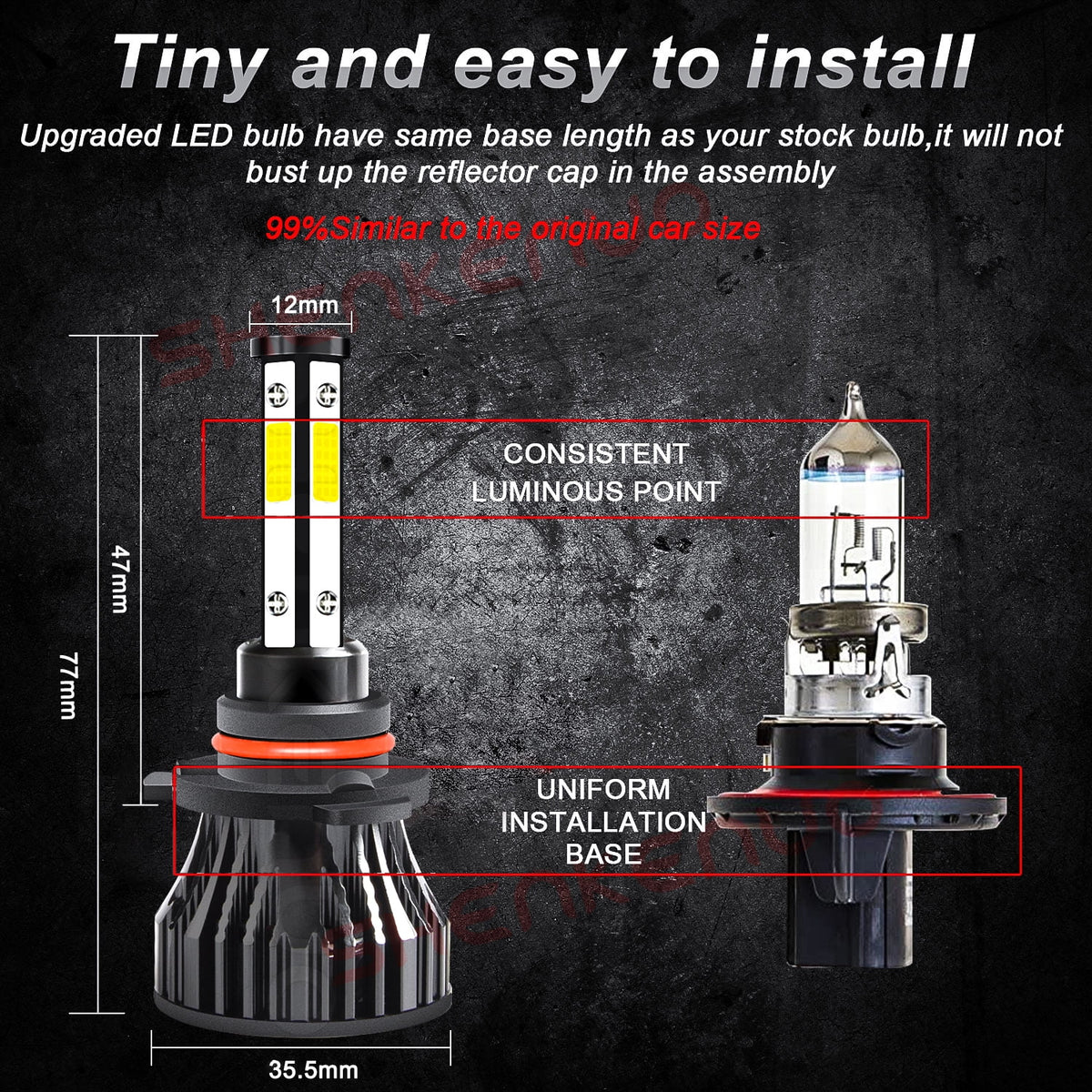 9005 H11 LED Headlight Bulbs 6x Bulbs Combo X742997