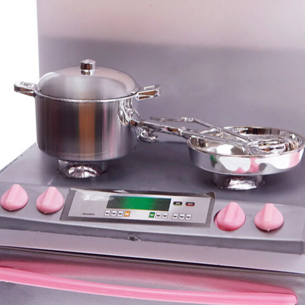 Mini Kids Kitchen Pretend Play Cooking Set Cabinet Stove Toy, 12.5 x 9.5 x 3 inch F6278
