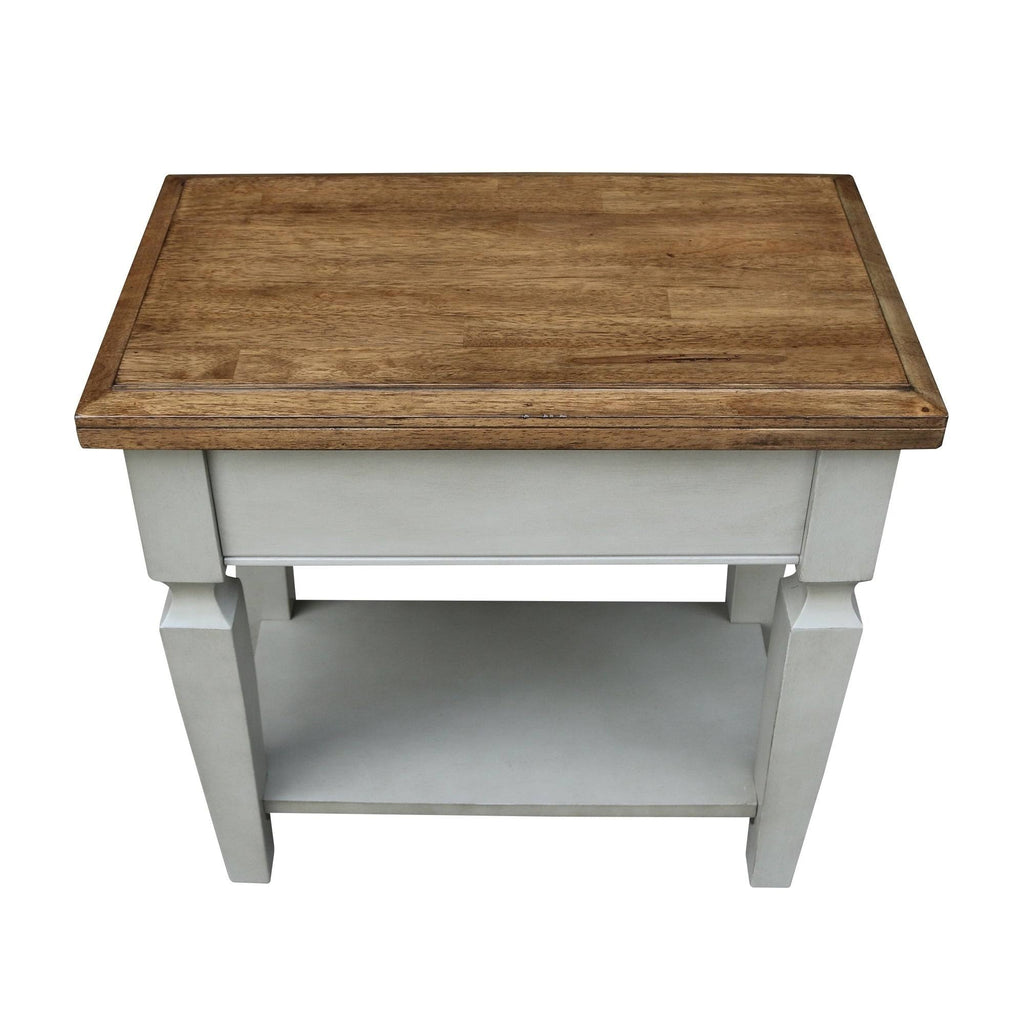 Vista Side Table Hickory Stone Finish U3620