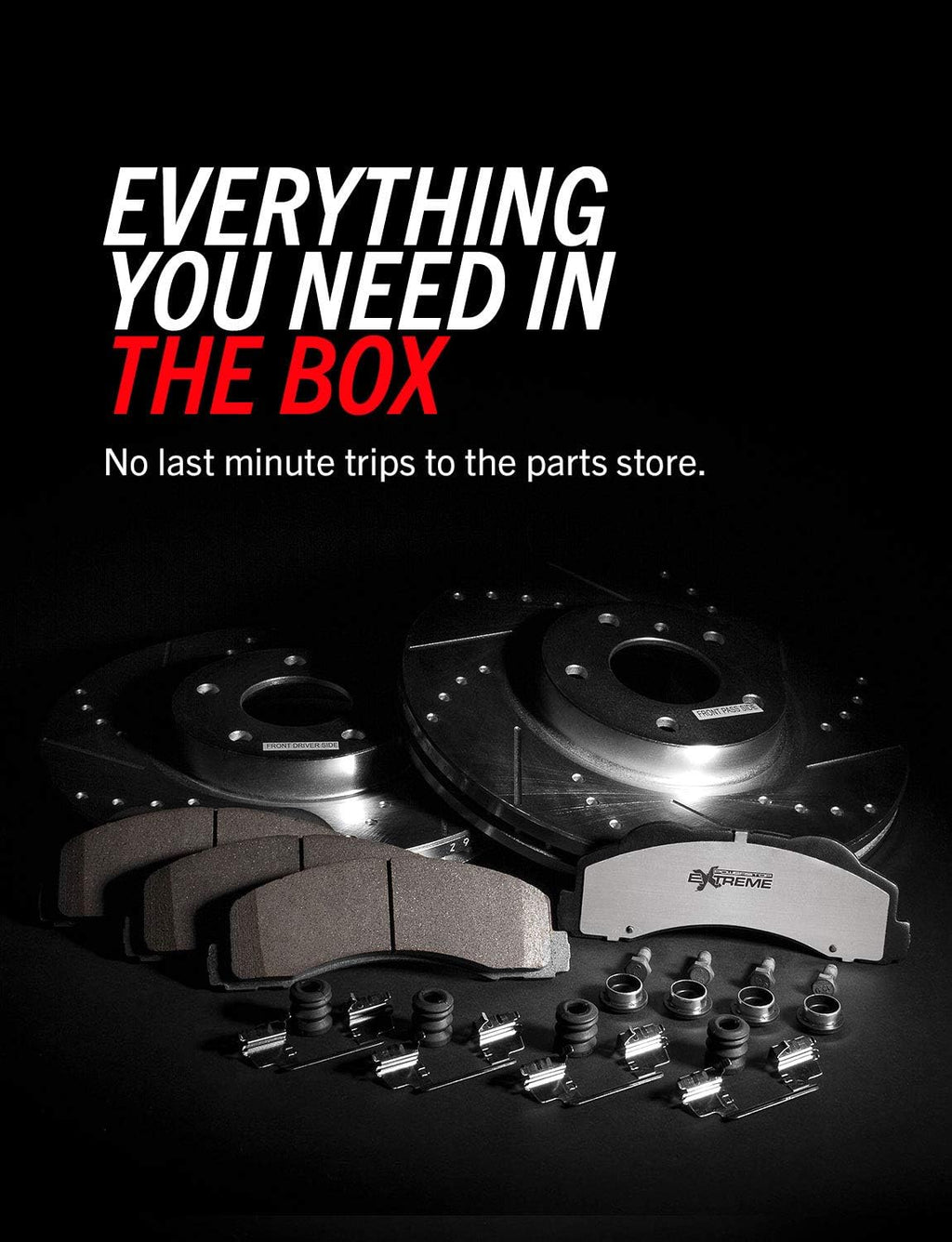 Rear Z26 Carbon Fiber Brake Pads with Drilled & Slotted Brake Rotors Kit U561