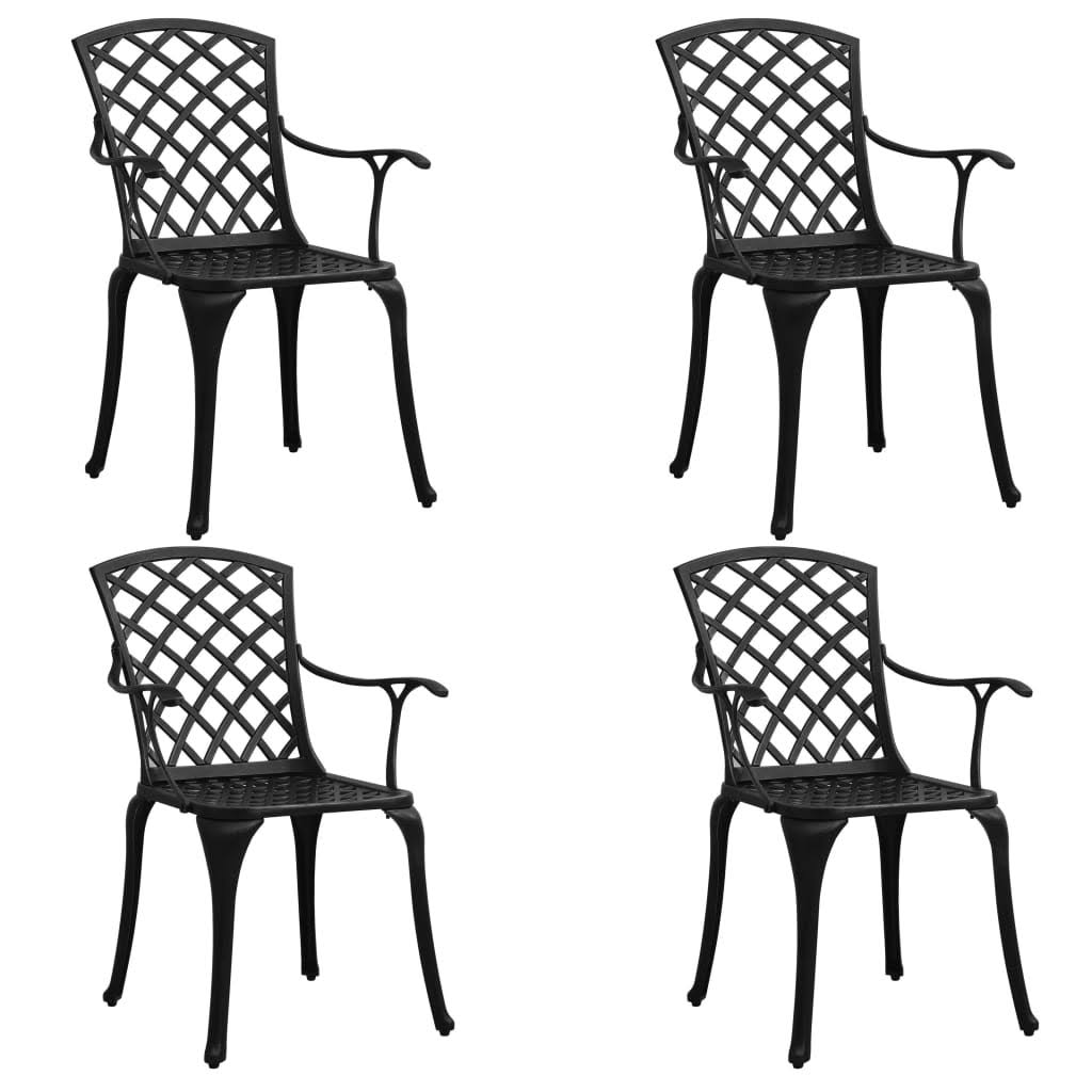 5 Piece Cast Aluminum Black Bistro Set K23473