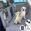 Gray Waterproof Dog Car Seat Cover with Mesh Window G20821