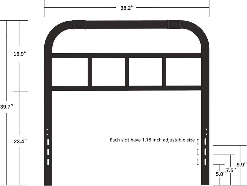 Black Metal California King Headboard K649044