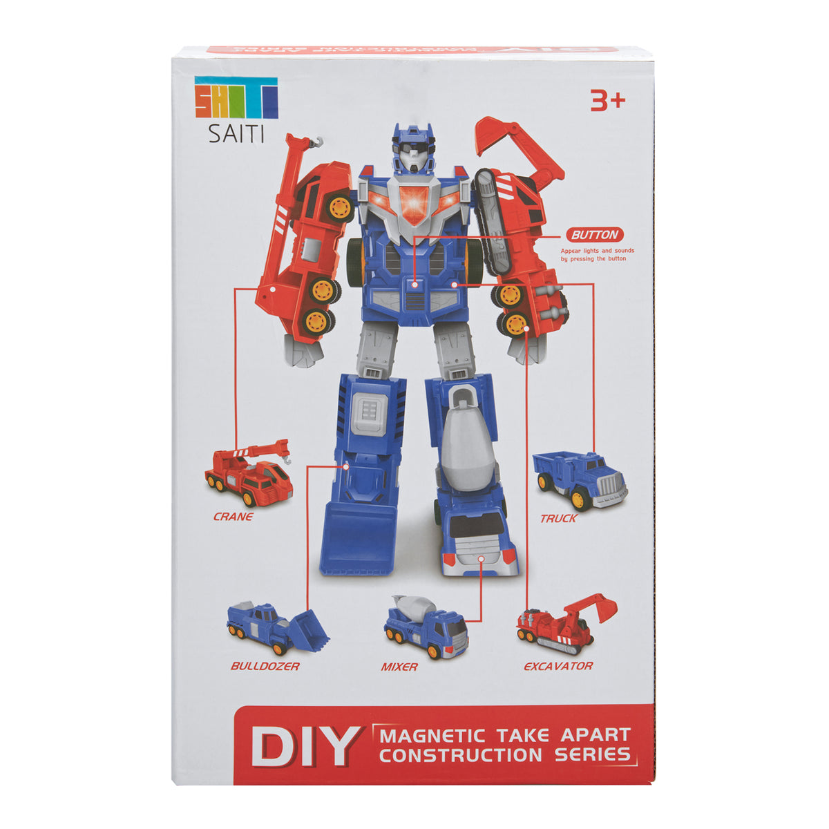 5-in-1 Construction Vehicles Transform Robot Kids Toys E707555