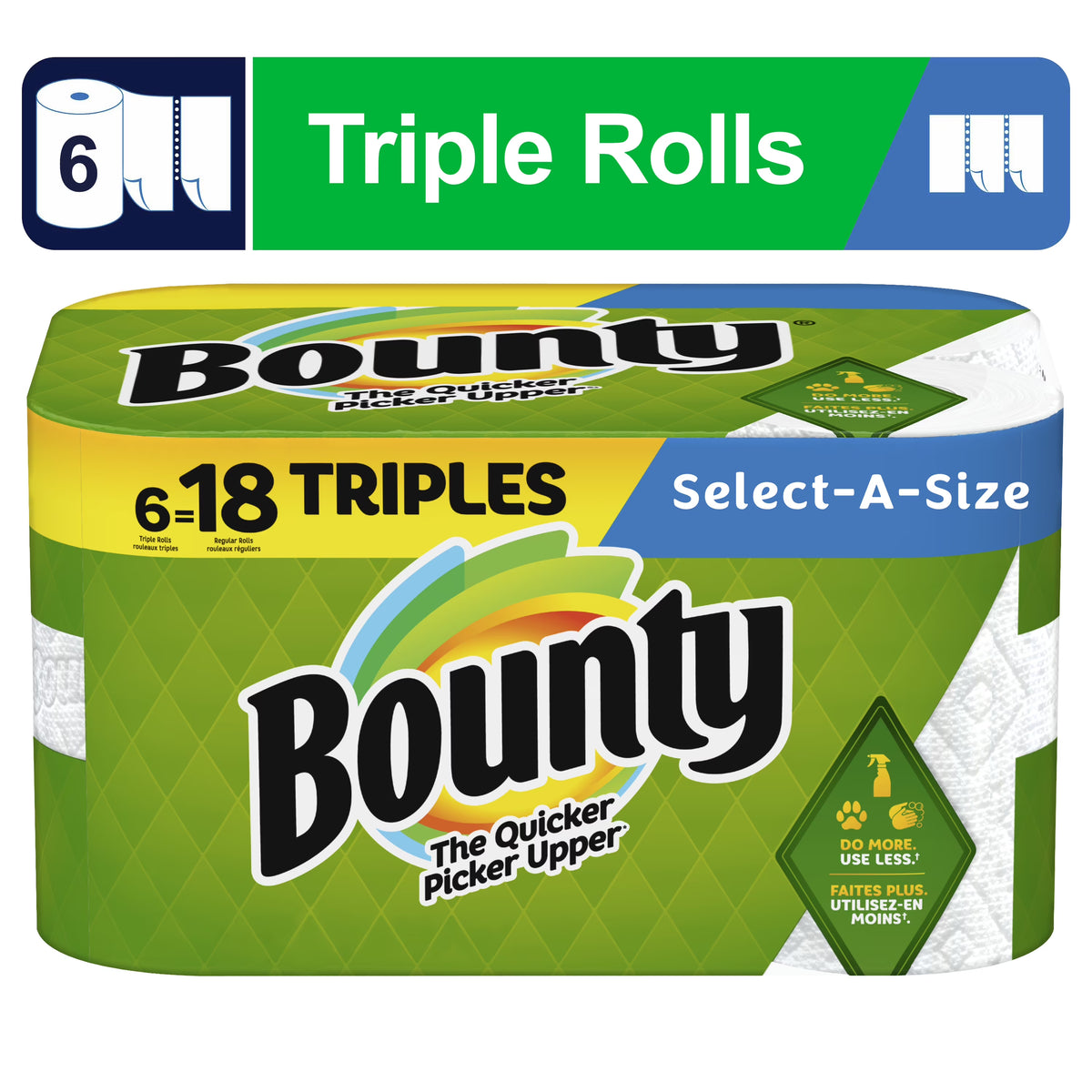 6 Triple Rolls White Paper Towels E336670