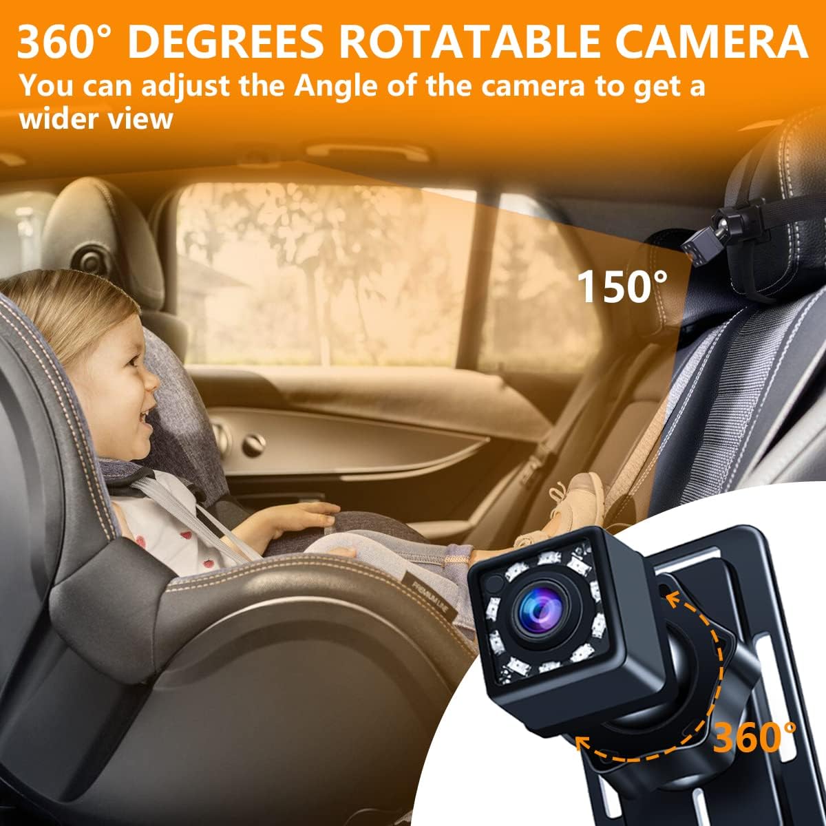 Baby Car Mirror with 4.3 HD Display Night Vision I1370