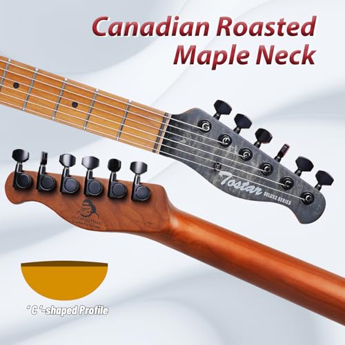 39 Inch Solid Wood Right Handed Electric Guitar with Amp, HSS Pick Up, Poplar Body, Mint Green B830328