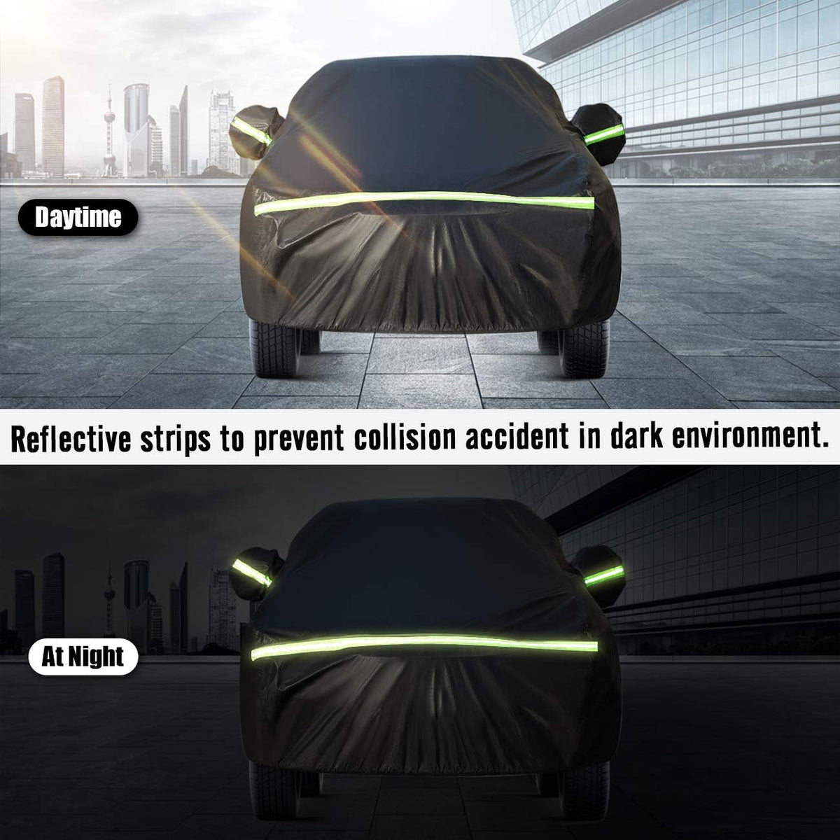 SUV Car Cover 5 Layer Waterproof Windproof Scratch Resistant Pack of 2 A657302