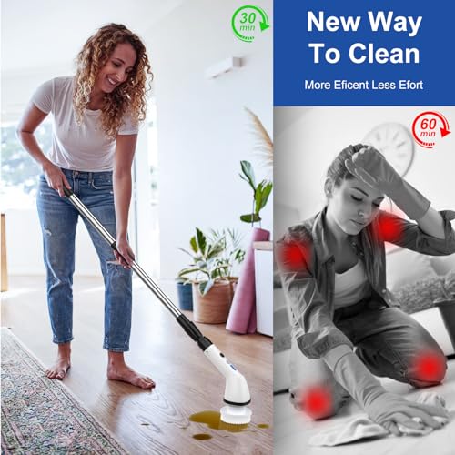 Cordless Electric Spin Scrubber with 6 Replaceable Heads Z7978
