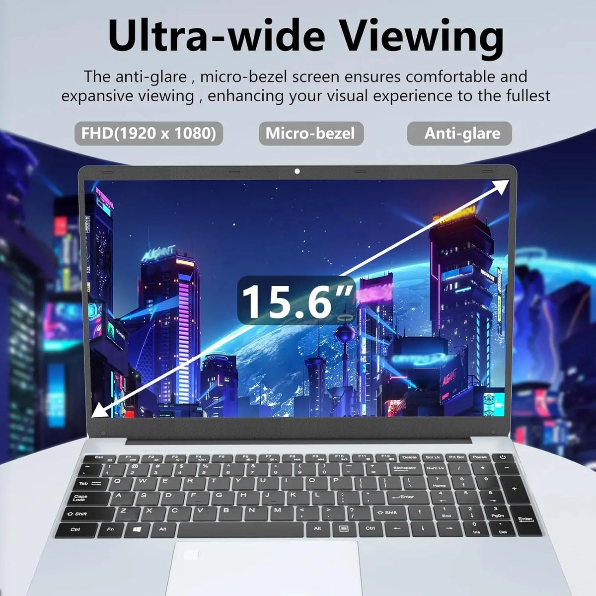 15.6" Laptop Intel Quad-Core 8GB RAM 512GB SSD H6841