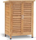 Outdoor Wood Storage Cabinet with Double Doors (Yellow) Y83727