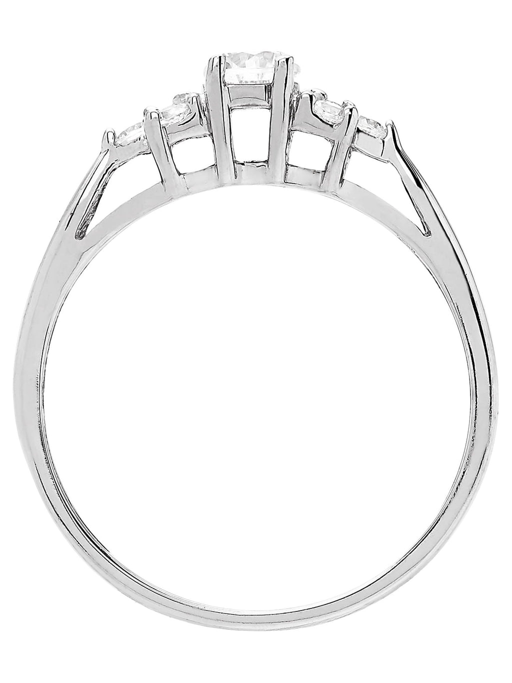Cubic Zirconia Engagement Ring in 10K White Gold K284298