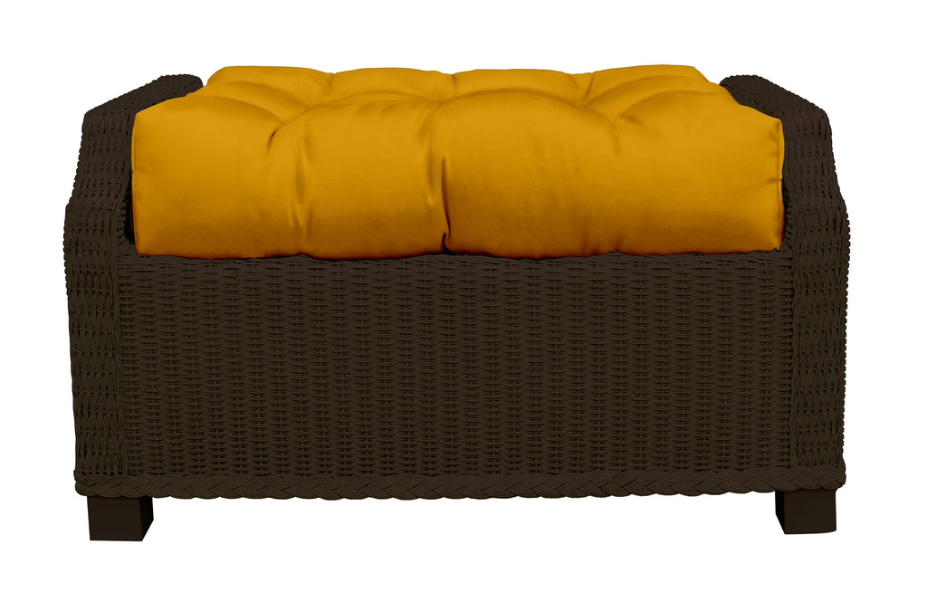 Canvas Sunflower Yellow Tufted Ottoman Replacement Cushion F159730