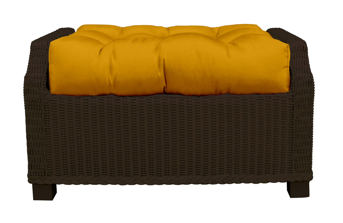 Canvas Sunflower Yellow Tufted Ottoman Replacement Cushion F159730