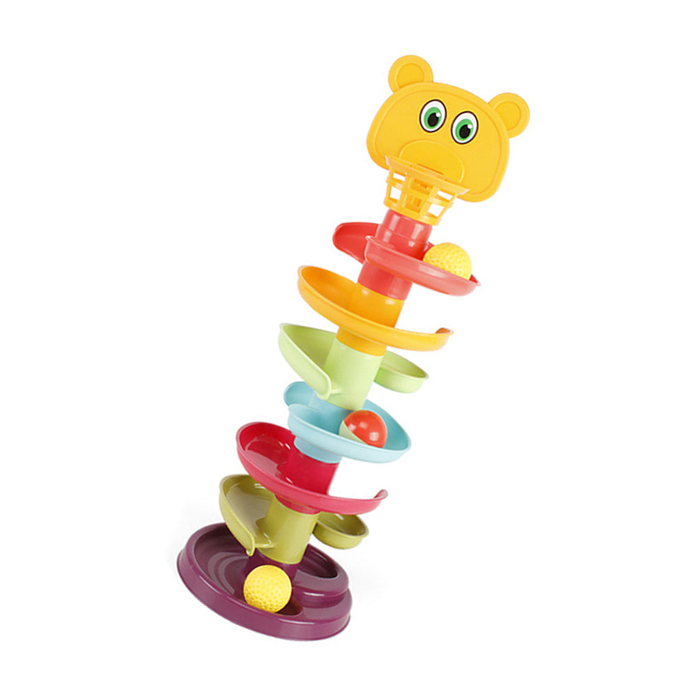 Kid Track Sliding Ball Tower Toy Stacking Toy with 3 Balls Y323