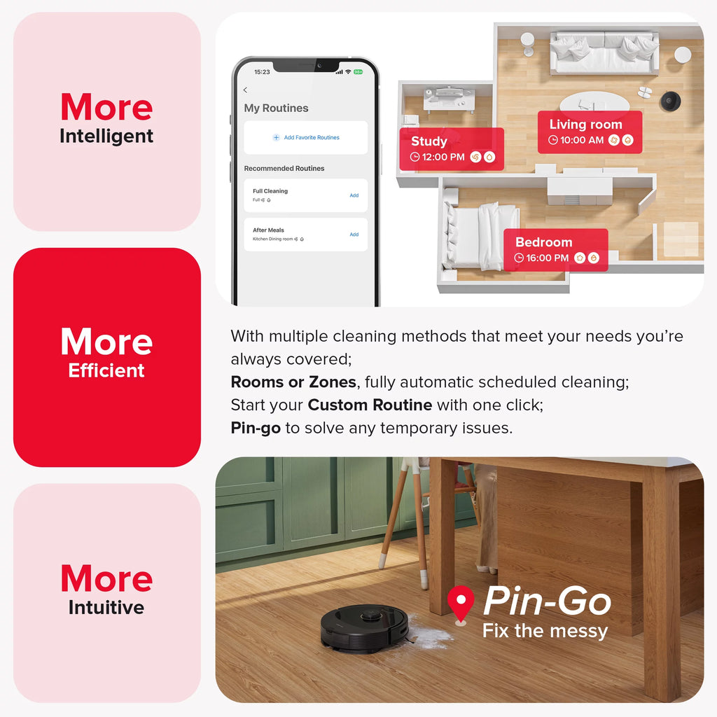 Robot Vacuum and Mop with Self-Emptying Z963