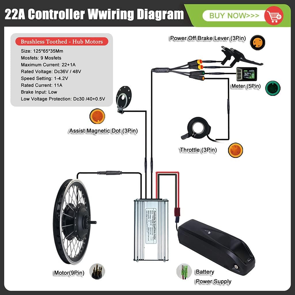 48V 500W 26 Front Wheel Electric Bicycle Motor Kit K708