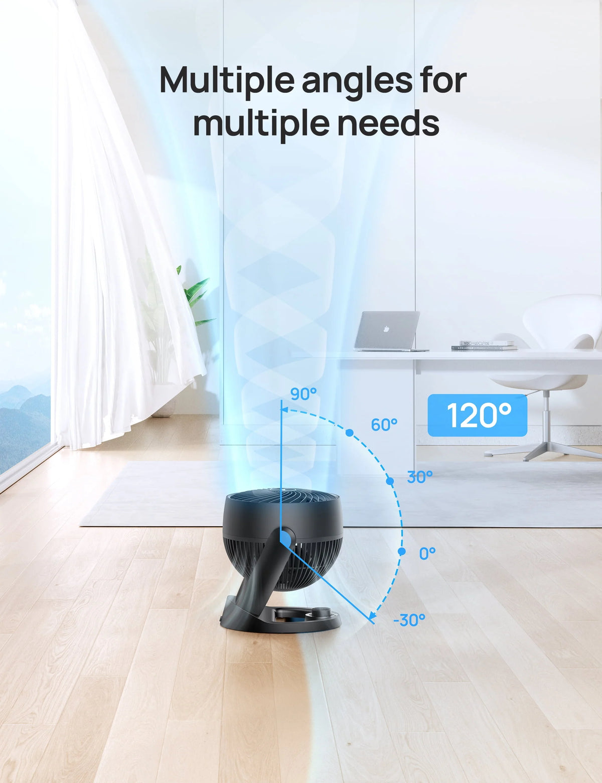 Desk Fan 70ft Airflow 3 Speeds L717