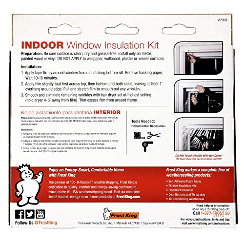 Clear Indoor Shrink Window Kit 42 62-Inch 9-Pack Q90432