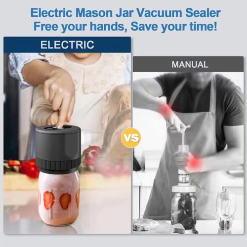 Black Electric Mason Jar Vacuum Sealer O4370