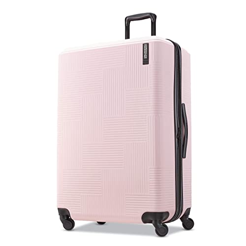 Expandable Hardside Luggage with Spinner Wheels, Pink Blush, Checked-Large 28-Inch F6456