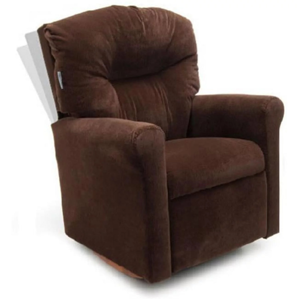 Contemporary Chocolate Micro Suede Rocker Recliner Q47640