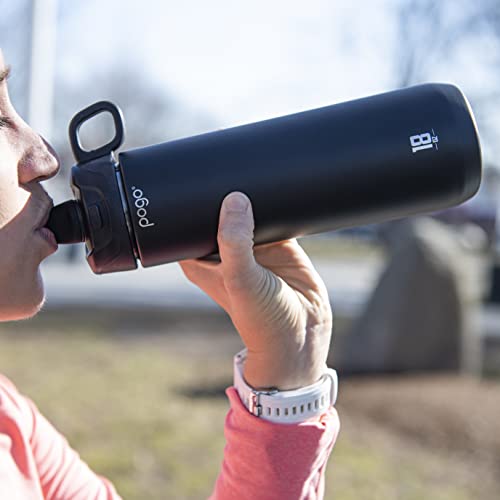 26 oz Vacuum Insulated Stainless Steel Water Bottle with Leak Proof Chug Lid and Silicone Carry Loop M30302